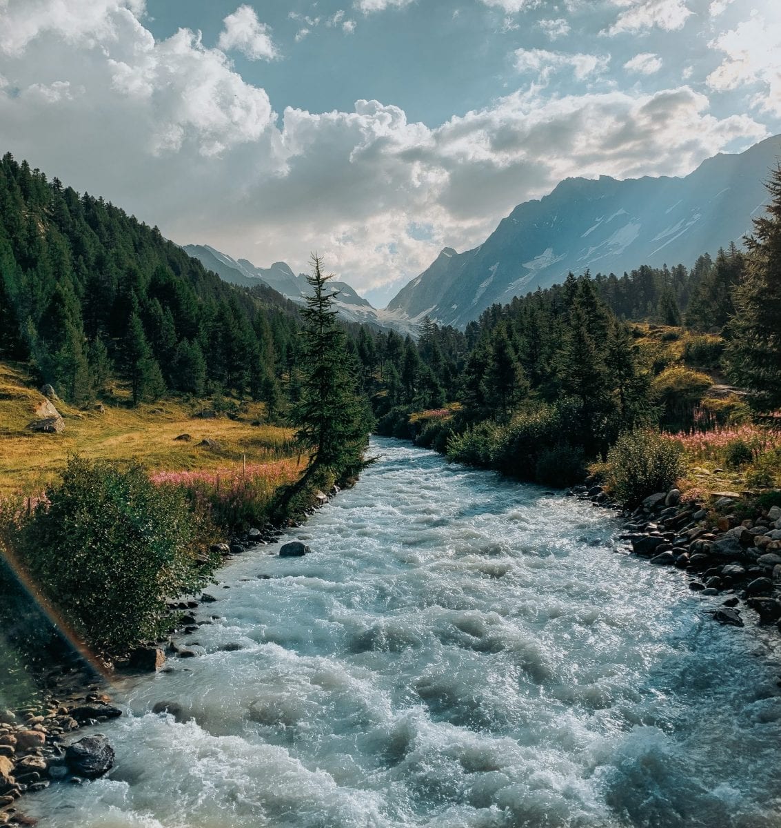Der Fluss Lonza im Walliser Lötschental